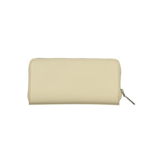 Portefeuille zippé Calvin Klein Elegant Beige avec protection RFID