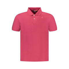 K-WAY Herren-Polohemd aus rosa Baumwolle