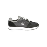 Calvin Klein Herren-Sneaker aus schwarzem Leder