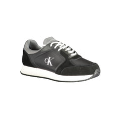 Calvin Klein Herren-Sneaker aus schwarzem Leder