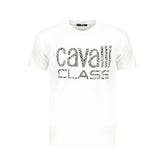 Cavalli Class Weißes Baumwoll-T-Shirt für Herren
