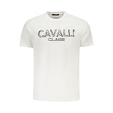 Cavalli Class Weißes Baumwoll-T-Shirt für Herren