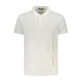 Cavalli Class Weißes Baumwoll-Poloshirt für Herren