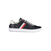 Tommy Hilfiger Elegante blaue Schnürsneaker mit kontrastierenden Details