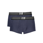 Cavalli Class Herren-Boxershorts aus blauer Baumwolle