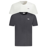 Fila Weißes Baumwoll-T-Shirt für Herren