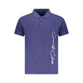 Cavalli Class Herren-Poloshirt aus blauer Baumwolle