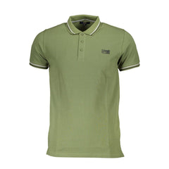 Cavalli Class grünes Baumwoll-Poloshirt für Herren