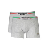 Aeronautica Militare Herren-Boxershorts aus brauner Baumwolle