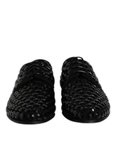 Dolce & Gabbana Black Suede Strass Derby Formal Shoes