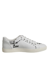 Baskets Dolce & Gabbana London blanches en cuir de veau pour homme