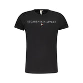 T-shirt en coton noir Accademia Militare