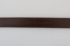 Dolce & Gabbana Gürtel aus blauem, perforiertem Leder mit grauer Schnalle