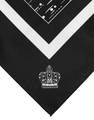 Dolce & Gabbana Schwarz-Weiß bedruckter quadratischer Foulard-Schal