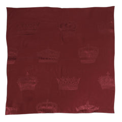 Dolce & Gabbana Bordeauxfarbener Seidenschal Crown Square Foulard für Herren