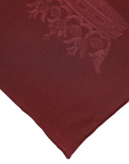 Dolce & Gabbana Bordeauxfarbener Seidenschal Crown Square Foulard für Herren