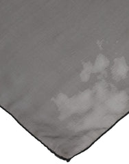 Foulard carré en soie grise et noire Dolce & Gabbana pour femme