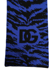 Dolce & Gabbana Halswärmer/Schal mit Logo in Blau und Schwarz