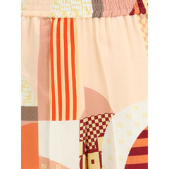 Fendi Patchwork-Seidenkrepphose