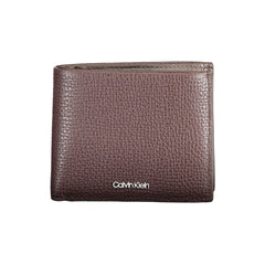 Portefeuille en cuir marron Calvin Klein
