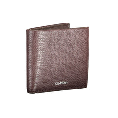 Portefeuille en cuir marron Calvin Klein