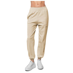Pantalon de survêtement Hinnominate beige en coton pour femme