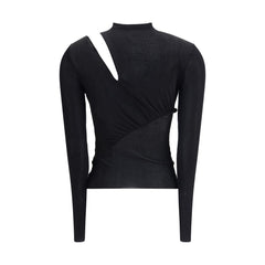 Haut en maille à manches longues Self-Portrait