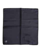 Foulard carré en soie bleu Dolce & Gabbana DG Crown pour homme