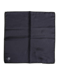 Foulard carré en soie bleu Dolce & Gabbana DG Crown pour homme