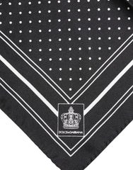 Foulard Dolce & Gabbana pour homme à pois noirs et blancs