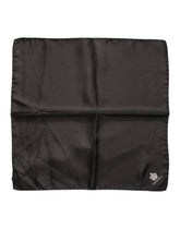 Foulard carré en soie marron Dolce & Gabbana DG Crown pour homme