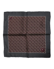 Foulard carré en soie bordeaux Dolce & Gabbana