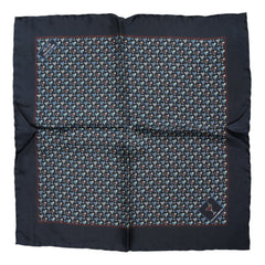 Foulard carré en soie bleu cocktail Dolce & Gabbana