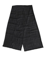 Dolce & Gabbana Dunkelgrauer Kaschmir-Fransen-Schal Halswärmer