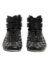 Dolce & Gabbana Black Quilted Leather Lace Up Sneakers Shoes