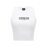 T-shirt court en coton blanc Comme Des Fuckdown pour femme