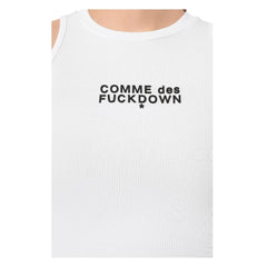 T-shirt court en coton blanc Comme Des Fuckdown pour femme