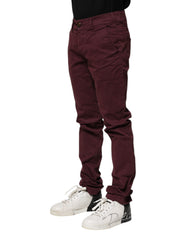 Jean skinny en coton stretch bordeaux CYCLE pour homme