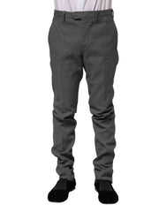 Pantalon habillé fuselé à carreaux noirs et blancs BENCIVENGA