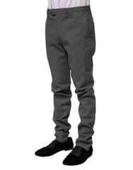 Pantalon habillé fuselé à carreaux noirs et blancs BENCIVENGA