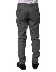 Pantalon habillé fuselé à carreaux noirs et blancs BENCIVENGA