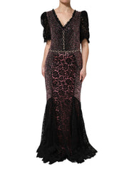 Dolce & Gabbana Mehrfarbiges, verziertes Meerjungfrauenkleid