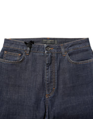 Jean taille mi-haute Dolce & Gabbana Blue Queen Patch AUDREY