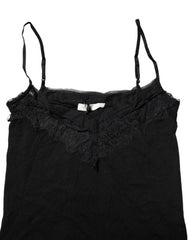 Débardeur sans manches en laine noire à col carré Scervino Street