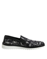 Mocassins Dolce & Gabbana noirs imprimés pour homme