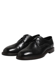 Dolce & Gabbana Schwarze Derby-Schuhe aus Leder