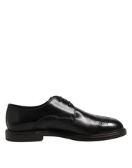 Dolce & Gabbana Schwarze Derby-Schuhe aus Leder
