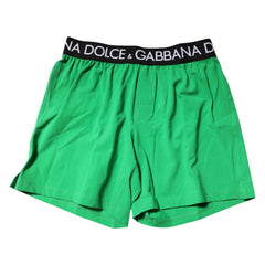 Dolce & Gabbana Grüne Baumwoll-Boxershorts (Regular)