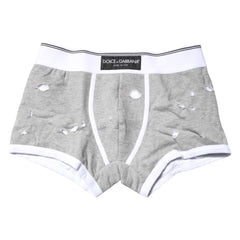 Dolce & Gabbana graue Boxershorts aus Baumwollstretch (Regular)