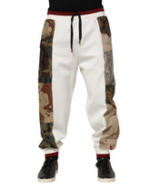 Pantalon de jogging blanc patchwork Dolce & Gabbana